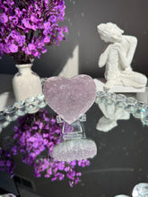 Load image into Gallery viewer, Druzy Amethyst heart 3155
