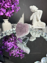 Load image into Gallery viewer, Druzy Amethyst heart 3155

