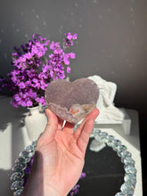 Load image into Gallery viewer, Druzy Amethyst heart 3155
