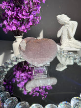 Load image into Gallery viewer, Druzy Amethyst heart 3153
