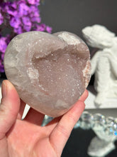 Load image into Gallery viewer, Pink druzy Amethyst heart 3153

