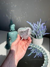 Load image into Gallery viewer, Druzy Amethyst heart 3156
