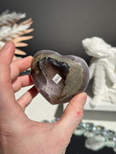 Load image into Gallery viewer, Orange sugar rainbow Amethyst heart 3155
