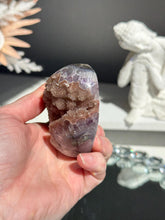 Load image into Gallery viewer, Orange rainbow Amethyst heart 3154

