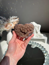 Load image into Gallery viewer, Orange rainbow Amethyst heart 3154
