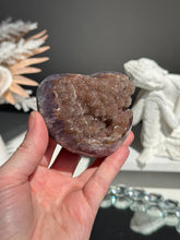 Load image into Gallery viewer, Orange rainbow Amethyst heart 3154
