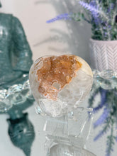 Load image into Gallery viewer, Orange Rainbow amethyst heart 3168
