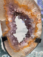 Load image into Gallery viewer, Rare Amethyst portal crystal with orange agate banding 3178
