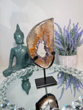 Load image into Gallery viewer, Rare Amethyst portal crystal with orange agate banding 3178
