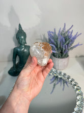 Load image into Gallery viewer, Orange Rainbow amethyst heart 3168
