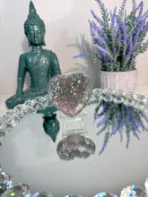 Load image into Gallery viewer, Green and pink Rainbow amethyst heart 3168
