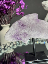 Load image into Gallery viewer, Rare Druzy Pink amethyst dolphin with amethyst 3198
