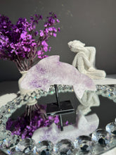 Load image into Gallery viewer, Rare Druzy Pink amethyst dolphin with amethyst 3198
