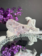Load image into Gallery viewer, Rare Pink amethyst whale with amethyst 3198
