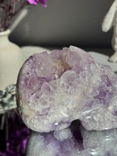 Load image into Gallery viewer, Rare Pink amethyst skull with amethyst 3196
