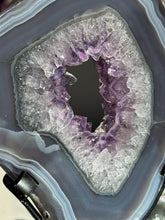 Load image into Gallery viewer, Druzy Amethyst portal with agate healing crystals 3203
