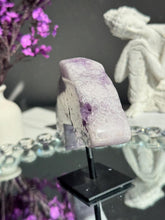 Load image into Gallery viewer, Rare Druzy Pink amethyst dolphin with amethyst 3198
