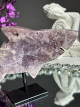 Load image into Gallery viewer, Druzy Pink amethyst shark with amethyst 3197

