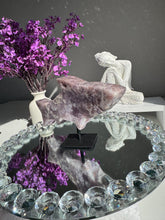 Load image into Gallery viewer, Druzy Pink amethyst shark with amethyst 3197
