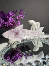Load image into Gallery viewer, Rare Pink amethyst shark with amethyst 3198

