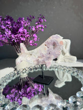 Load image into Gallery viewer, Rare Pink amethyst whale with amethyst 3198
