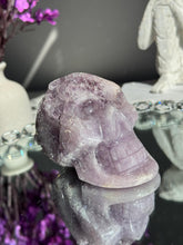Load image into Gallery viewer, Lilac Pink amethyst skull with amethyst 3197
