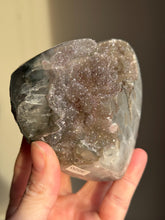 Load image into Gallery viewer, Green Amethyst heart with purple Healing crystals 3220
