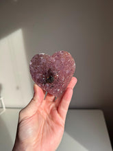 Load image into Gallery viewer, Amethyst heart with hematite Healing crystals 3222
