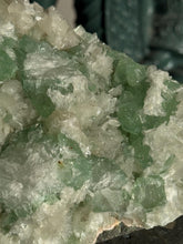 Load image into Gallery viewer, Green apophyllite cluster with calcite AP171
