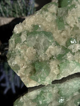 Load image into Gallery viewer, Green apophyllite cluster with calcite AP171
