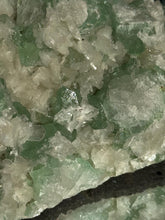 Load image into Gallery viewer, Green apophyllite cluster with calcite AP171

