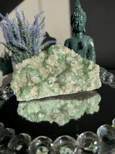 Load image into Gallery viewer, Green apophyllite cluster with calcite AP171
