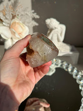 Load image into Gallery viewer, Gold Sugar rainbow amethyst geode 3206
