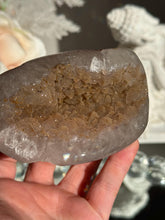 Load image into Gallery viewer, Gold Sugar rainbow amethyst geode 3206
