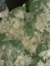 Load image into Gallery viewer, Green apophyllite cluster with calcite AP171
