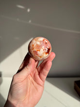 Load image into Gallery viewer, Carnelian Flower Agate Palm Stones Spheres and Hearts
