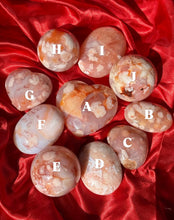 Load image into Gallery viewer, Carnelian Flower Agate Palm Stones Spheres and Hearts

