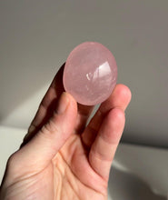Load image into Gallery viewer, Star Rose Quartz Sphere, Flame, and Palm Stone
