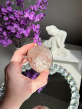 Load image into Gallery viewer, Pink quartz geode with calcite 3289

