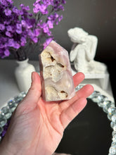 Load image into Gallery viewer, Pink amethyst tower with amethyst druzy 3310
