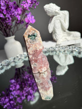 Load image into Gallery viewer, Pink amethyst tower with amethyst 3310
