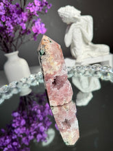 Load image into Gallery viewer, Pink amethyst tower with amethyst 3310
