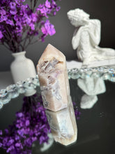 Load image into Gallery viewer, Yellow Pink amethyst tower with amethyst 3309
