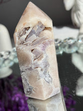 Load image into Gallery viewer, Yellow Pink amethyst tower with amethyst 3309

