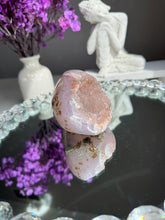 Load image into Gallery viewer, pink Rainbow sugar amethyst geode 3287
