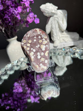 Load image into Gallery viewer, Amethyst geode with calcite druzy 3288
