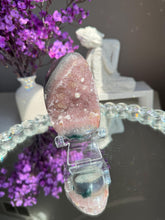 Load image into Gallery viewer, pink druzy amethyst geode 3287
