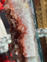 Load image into Gallery viewer, Rare Natural Red Pink Amethyst Tower, Druzy Crystal Decor, Brazilian Quartz Healing Stone 3304
