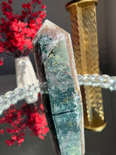 Load image into Gallery viewer, Rare Natural Red Pink Amethyst Tower, Druzy Crystal Decor, Brazilian Quartz Healing Stone 3304
