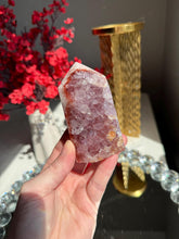 Load image into Gallery viewer, Natural Pink Amethyst Tower, Druzy Crystal Decor, Brazilian Quartz Healing Stone 3309
